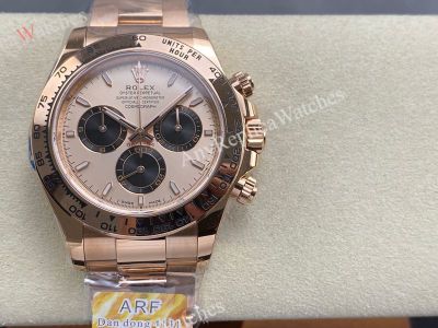 ARF Rolex Daytona Dandong 4131 Movement 904L Steel 40mm RG Band Watch